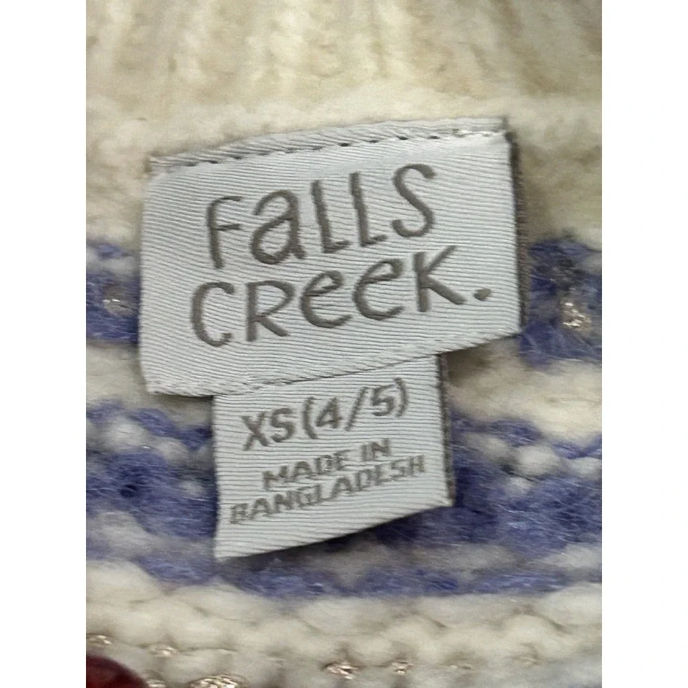 Falls Creek‎ Fair Isle Sweater Wool Blend Yoke Size 4/5 NEW